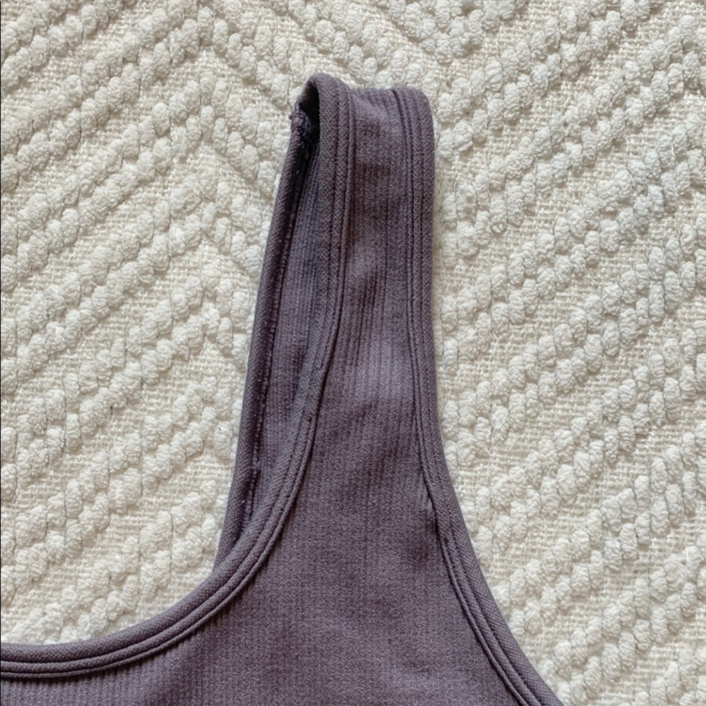 💜 Purple Ribbed Tank Top - Picture 10 of 10